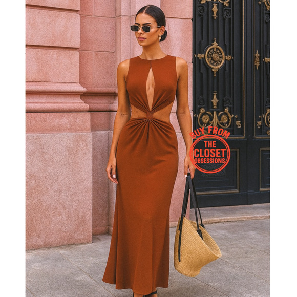 ZARA BLOGGER FAVE!!! Long Dress with Front Knot NWT - Picture 3 of 16